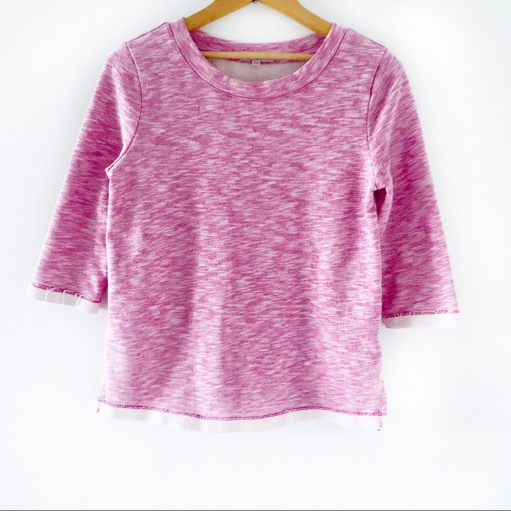 GAP 3/4 Sleeve Crewneck Purple Sweatshirt/Pullover